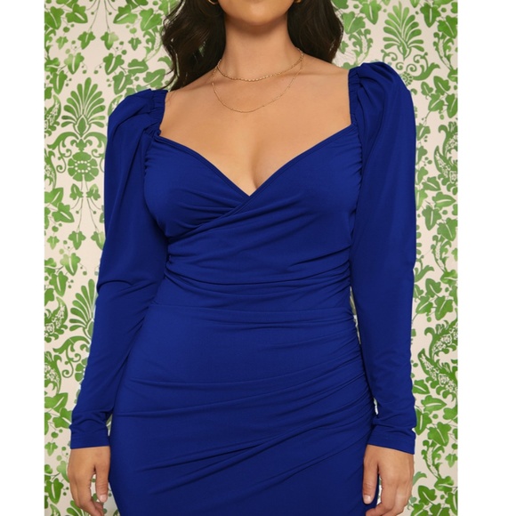 SHEIN Plus Ruched Sweetheart Neck Wrap Dress Size 2XL - Picture 3 of 3